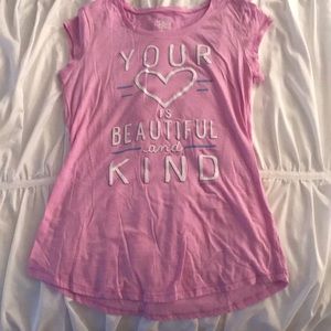 Girls shirt sleeved purple dress